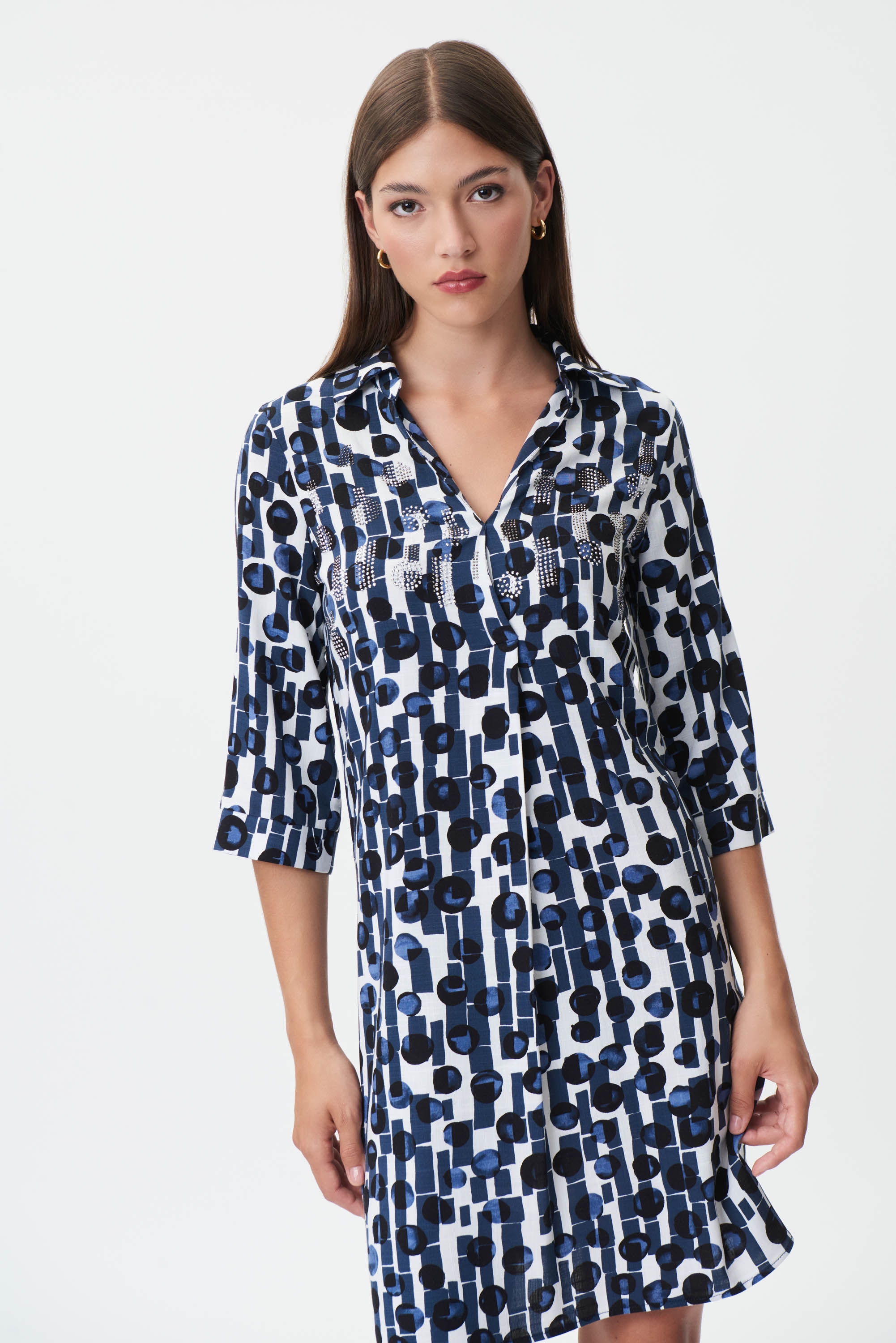 Robe trapèze à motif en tissu - JOSEPH RIBKOFF - - Joseph Ribkoff