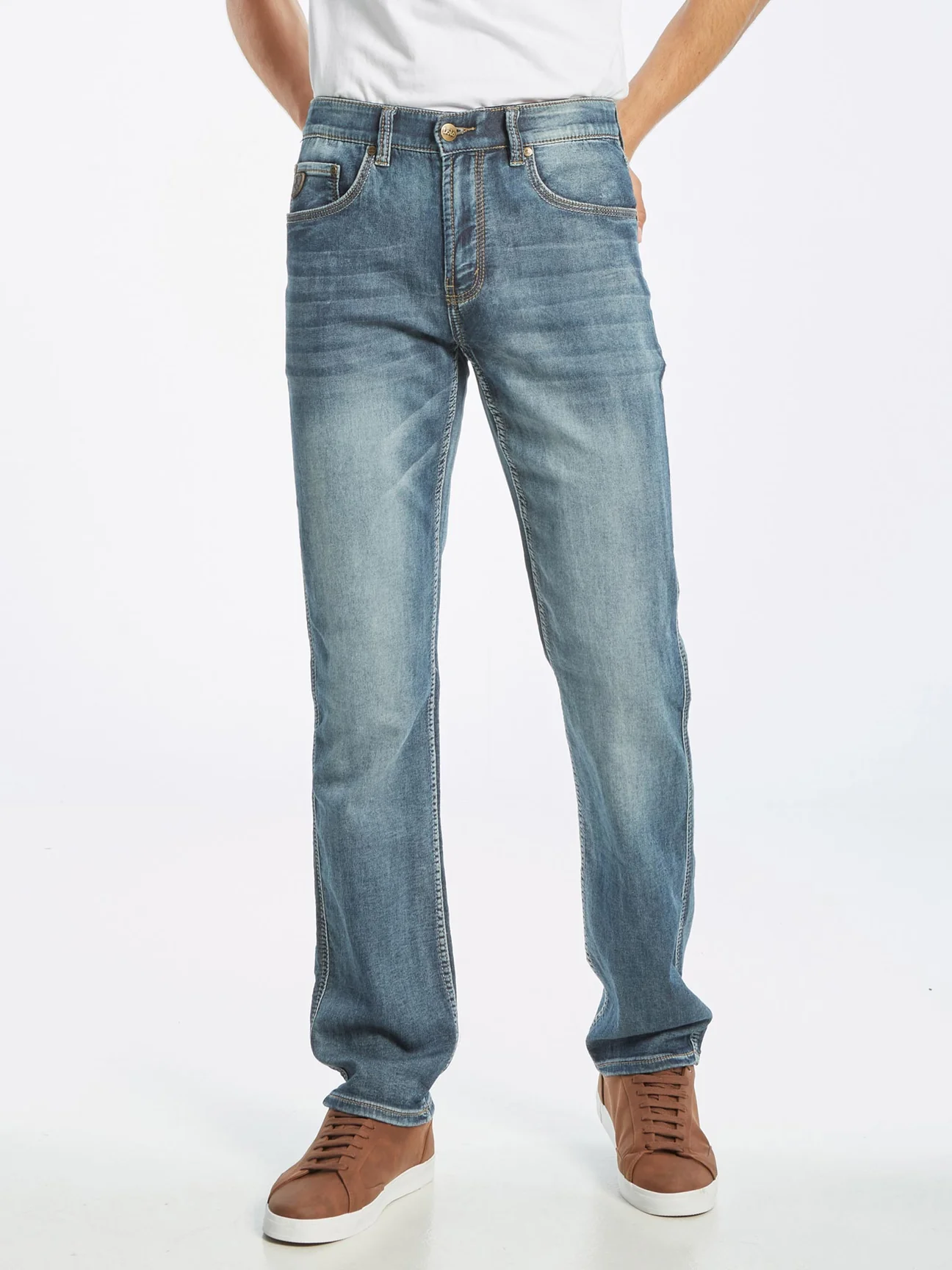 Jeans Brad slim délavé - LOIS - - LOIS